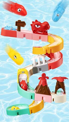 38 قطعة من ألعاب البطة المنزلقة، ألعاب الحمام للأطفال من سن 4 إلى 8 سنوات، مجموعة بناء ذاتية الصنع للأعمار من 5 إلى 7 سنوات، هدايا عيد ميلاد لوقت حوض الاستحمام للأطفال الصغار بعمر 3 سنوات فما فوق in Kuwait