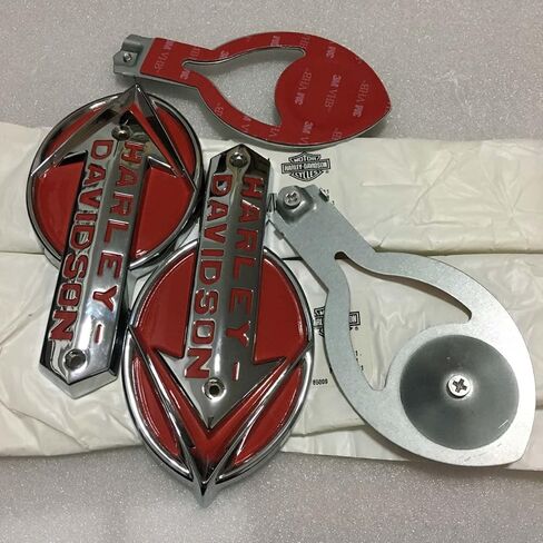 شعارات خزان الوقود الغازي لوحات تحمل أسماء شارات شعارات ميداليات مع أقواس متوافقة مع Harley Davidson 1959-1960 61775-59T in Kuwait