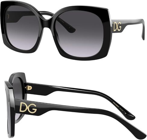 DOLCE & GABBANA DG4385 Square DG Logo Acetate Sunglasses with Luxury Eyewear Kit in Kuwait