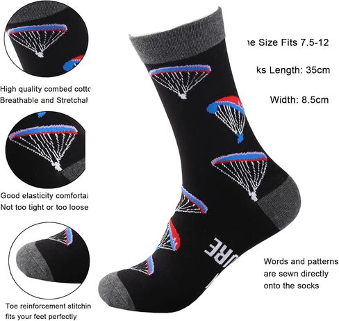 CMNIM Skydiving Gift I'd Rather Be Paragliding Socks Gifts for Paraglider Paramotor Lover Gift Outdoor Adventure Novelty Sock in Saudi Arabia
