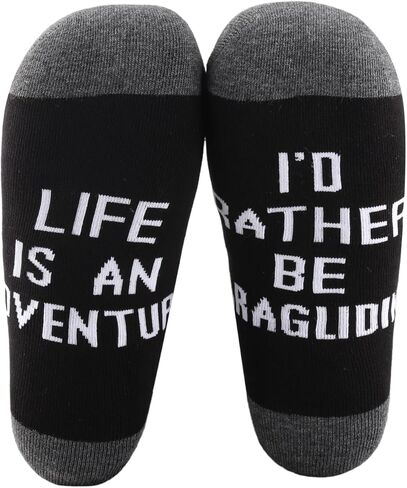 CMNIM Skydiving Gift I'd Rather Be Paragliding Socks Gifts for Paraglider Paramotor Lover Gift Outdoor Adventure Novelty Sock in Saudi Arabia