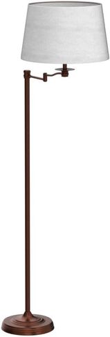 Brightech Caden LED Floor Lamp - Tall Standing Lamp with Swing Arm for Living Rooms & Offices - Industrial Bronze in Kuwait