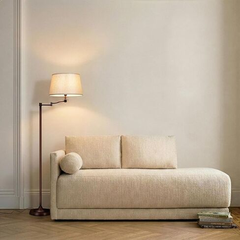 Brightech Caden LED Floor Lamp - Tall Standing Lamp with Swing Arm for Living Rooms & Offices - Industrial Bronze in Kuwait