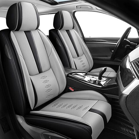 أغطية مقاعد جلدية لسيارة Volkswagen VW Arteon 2019-2023، أغطية مقاعد السيارة الفاخرة مجموعة كاملة، واقيات مقاعد السيارة مقاومة للماء مع وسادة هوائية، مقاعد غطاء داخلي مريح للسيارات (أسود) in Kuwait