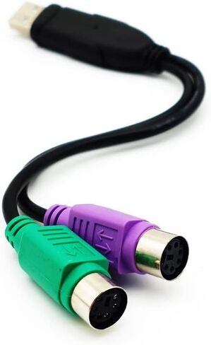كابل محول USB (ذكر) إلى (أنثى) واجهة USB إلى منفذ Ps/2 لنظام التشغيل Windows 98/Me/2000/Xp in Kuwait