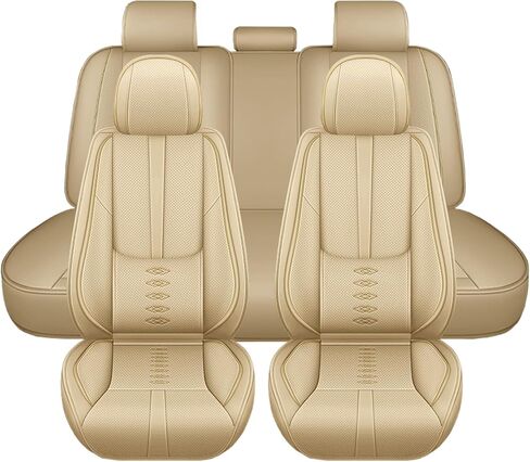 أغطية مقاعد جلدية لسيارة Volkswagen VW Arteon 2019-2023، أغطية مقاعد السيارة الفاخرة مجموعة كاملة، واقيات مقاعد السيارة مقاومة للماء مع وسادة هوائية، مقاعد غطاء داخلي مريح للسيارات (أسود) in Kuwait