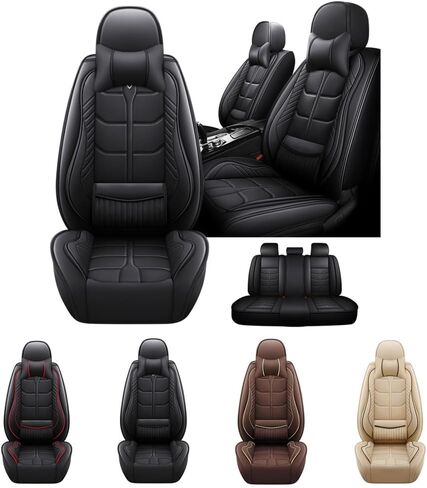5 Seats with Lumbar Support Car Seat Cushion,for Lexus ES 350 2007-2024,Nappa Leather Car Seat Covers,Non-Slip Waterproof Seat Covers, Airbag Compatible Interior(Standard,Coffee) in Kuwait