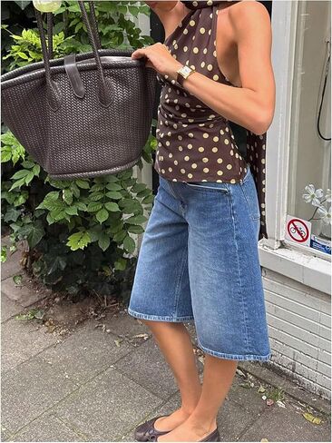 MakeMeChic Women's Polka Dots One Shoulder Tank Tops Sleeveless Fitted Y2K Summer Top with Scarf in Saudi Arabia