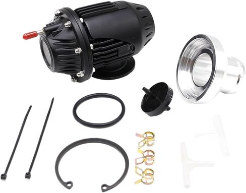 ضغط الشاحن التوربيني، صمام نفخ Pro Super SQV Pro Super SQV 4 Turbo HKS Universal Aluminium SSQV Blow-Off شفة قابلة للتعديل IV SQV4 محول تعديل الصوت وترقيته (فضي) in Kuwait