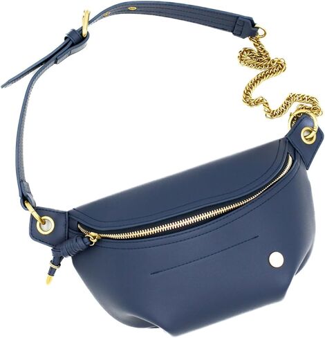 حقيبة حزام عصرية + أنيقة للنساء - حقيبة حزام من الجلد النباتي من كاثرين، حقيبة كروس مع حزام سلسلة وجيب داخلي in Kuwait