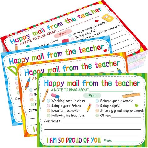 ceiba tree 60Pcs Teacher Mail Notes to Parents Happy Mail Postcards Classroom Must Haves for Preschool Elementary Kindergarten in Saudi Arabia