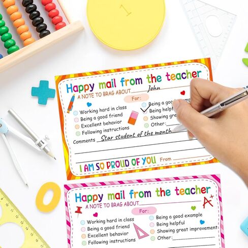 ceiba tree 60Pcs Teacher Mail Notes to Parents Happy Mail Postcards Classroom Must Haves for Preschool Elementary Kindergarten in Saudi Arabia