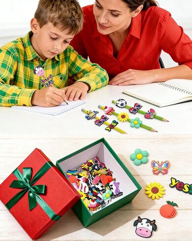 Decorative Pencil Toppers, Random Assorted Cute Pencil Charms for Office Products School Supplies, Incentives Gifts (40 in Saudi Arabia
