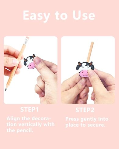 Decorative Pencil Toppers, Random Assorted Cute Pencil Charms for Office Products School Supplies, Incentives Gifts (40 in Saudi Arabia
