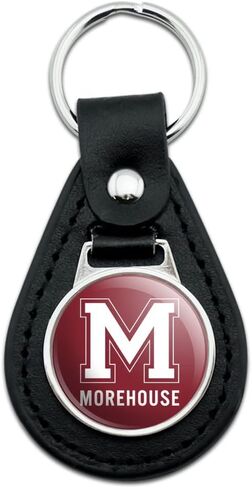 GRAPHICS & MORE Morehouse College Primary Logo Black Leather Keychain in Saudi Arabia