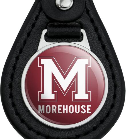 GRAPHICS & MORE Morehouse College Primary Logo Black Leather Keychain in Saudi Arabia