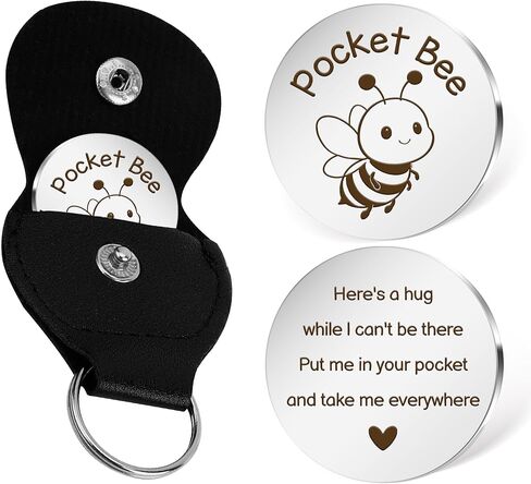 Bee Themed Gifts Bee Keychain Cute Animal Pocket Hug Token Emotional Support Gift Small Easter Christmas Gifts for Bees Lovers Boyfriend Girlfriend Son Daughter Best Friend Women Men in Saudi Arabia