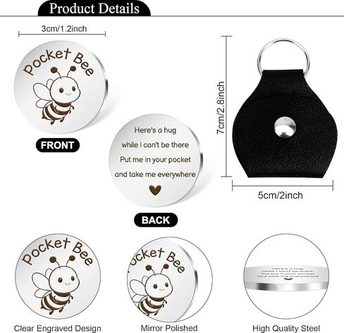 Bee Themed Gifts Bee Keychain Cute Animal Pocket Hug Token Emotional Support Gift Small Easter Christmas Gifts for Bees Lovers Boyfriend Girlfriend Son Daughter Best Friend Women Men in Saudi Arabia