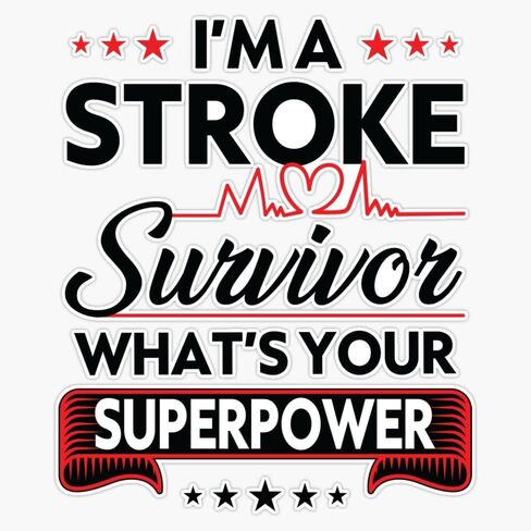 Magnet I'm a Stroke Survivor whatâ€™s Your Superpower Magnetic Vinyl Sticker 5" in Saudi Arabia