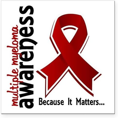 CafePress Multiple Myeloma Awarene Square Car Magnet 3 X 3 مغناطيس السيارة المربع، عرض المصد المغناطيسي in Saudi Arabia