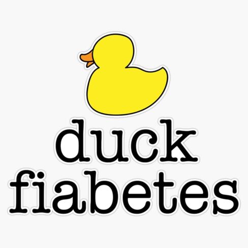Magnet Duck Diabetes Magnetic Vinyl Sticker 5" in Saudi Arabia