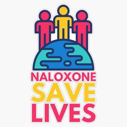 Magnet NALOXONE Saves Lives Magnetic Vinyl Sticker 5" in Saudi Arabia