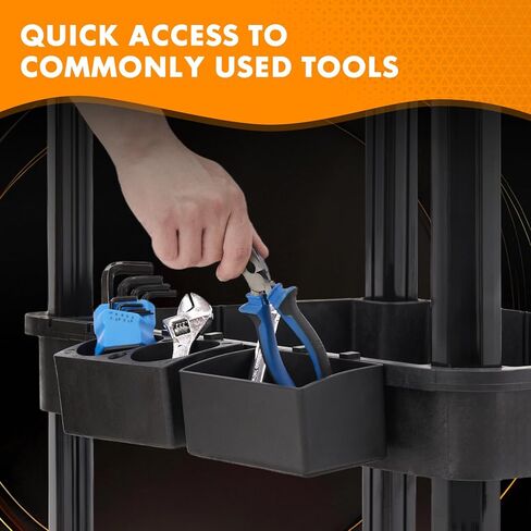 مجموعة ملحقات عربة الأدوات ELAFROS - صندوق تخزين معلق وحامل زجاجات مزدوج، مجموعة منظم سهلة التركيب متوافقة مع MF3، MF3P، T2AP، T3PB، T3PSB in Kuwait