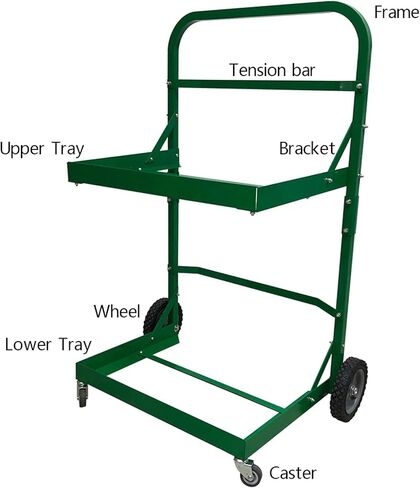 FIVESTAR Recycle Cart for Recycling Bins, 400 lb Capacity, Steel, Green in Saudi Arabia