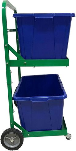FIVESTAR Recycle Cart for Recycling Bins, 400 lb Capacity, Steel, Green in Saudi Arabia