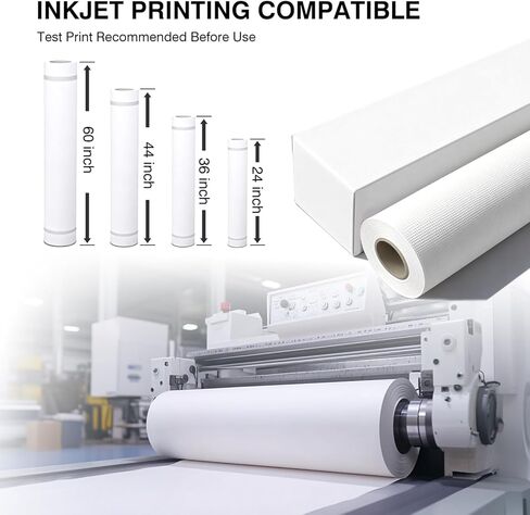 Texas Art Canvas Roll Premium Polyester Matte 24in x 100ft 200gsm 1PCS, Printable Wide Format Inkjet Canvas, Waterproof Quick Dry, Archival Giclée Photo Printing for Epson Canon HP Printers in Kuwait