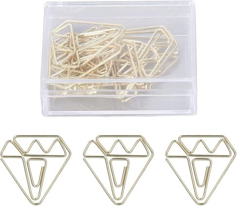 Pssopp 100pcs Gold Cute Envelope Shape Mini Paper Clips for Office School Home Students Stationery in Kuwait