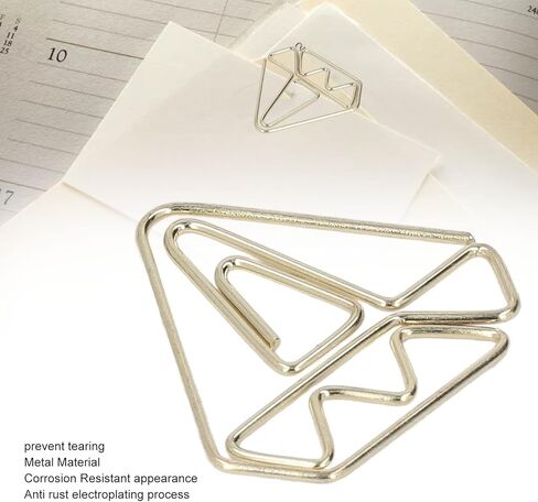 Pssopp 100pcs Gold Cute Envelope Shape Mini Paper Clips for Office School Home Students Stationery in Kuwait