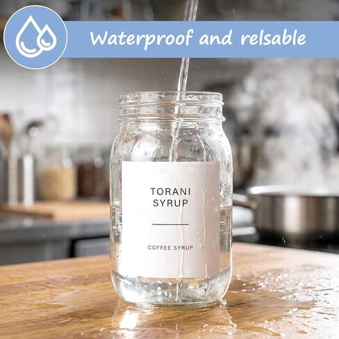 72 قطعة من ملصقات شراب القهوة، ملصقات قهوة بنكهة مطبوعة مسبقًا مع مادة لاصقة، ملصق قهوة احترافي لبار القهوة، منظمة المطبخ المنزلي in Kuwait