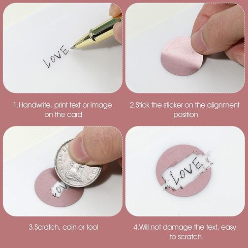 300 Pcs 1" Rose Gold Scratch Off Stickers Scratch Stickers Sheets Circle Sticker Self-Adhesive Labels ScratchOff Card for Raffle Ticket Games Creating Lottery Ticket in Saudi Arabia