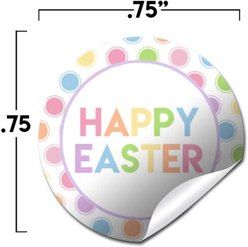 ملصقات ملصقات للقبلة تحت عنوان عيد الفصح من Egg-celent، 300 ملصق دائري للحفلات بحجم 0.75 بوصة لقبلات الشوكولاتة من AmandaCreation، رائعة لمفضلات الحفلات، وأختام الأظرف وحقائب الهدايا الجيدة in Saudi Arabia