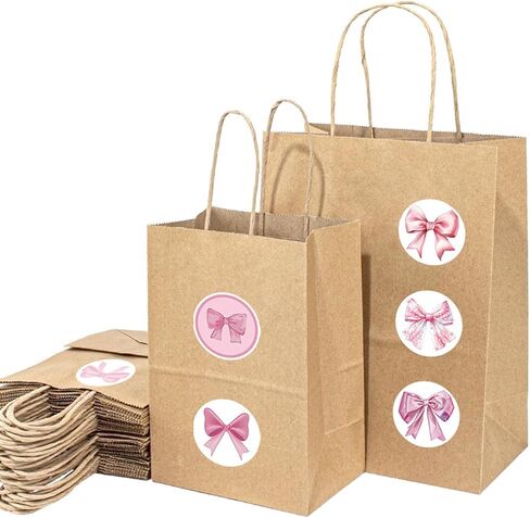 500Pcs Pink Bow Stickers Roll Cute Coquette Bow Sticker Roll Ribbon Bowknot Label Stickers Aesthetic Round Labels Sticker Bows Decals for Scrapbook Birthday Wrapping Envelope Seal Craft Supplies in Kuwait