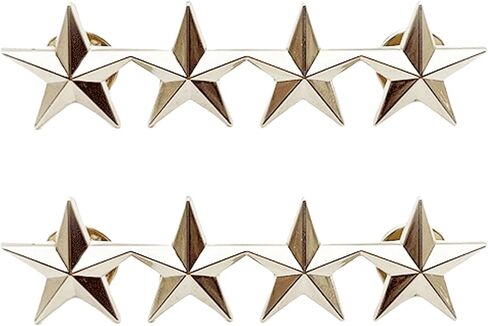 2pcs WWII WW2 US Army Officer 4 Stars General Rank Badges Pin Silver Zinc Alloy in Saudi Arabia