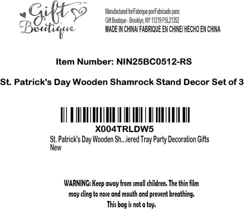 St. Patrick's Day Wooden Shamrock Stand Decor Set of 3 Clover Irish Wood Block Signs for Home Tabletop Centerpieces Tiered Tray Party Decoration Gifts in Saudi Arabia