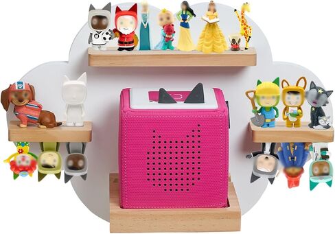 رف Cloud Toines، لـ TonieBox 1 وToniebox 2 Tonies رف جداري لتخزين Tonies لـ 12-20 شخصية من شخصيات Tonie، رف مغناطيسي لـ TonieBox، محطة شحن، غرفة لعب للأطفال (أبيض) in Kuwait