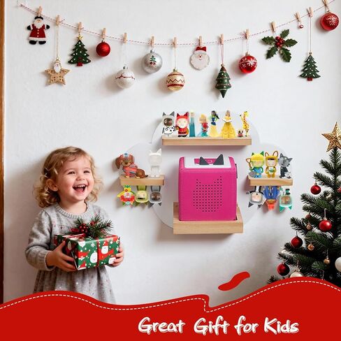 رف Cloud Toines، لـ TonieBox 1 وToniebox 2 Tonies رف جداري لتخزين Tonies لـ 12-20 شخصية من شخصيات Tonie، رف مغناطيسي لـ TonieBox، محطة شحن، غرفة لعب للأطفال (أبيض) in Kuwait