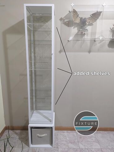 Acrylic Shelf for IKEA Blaliden 3/16"" with White Brackets and Hardware, BD-100001A-2-W (White Bracket) in Saudi Arabia