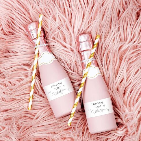 10 قطع من ملصقات اقتراح وصيفة العروس، باللون الأسود لا أستطيع أن أقول إنني أفعل بدونك، ملصقات صغيرة شامبانيا لاقتراح العروسة لحفلات الزفاف ومستلزمات حفلات العزوبية in Kuwait