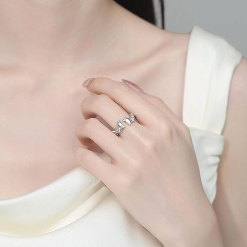 To My Mum-Mommy of an Angel Ring, Miscarriage Gifts for Mothers Pregnancy Loss Ring Mommy of an Angel Wing Rings Loss Memorial Sympathy Jewelry for Mom Women in Saudi Arabia