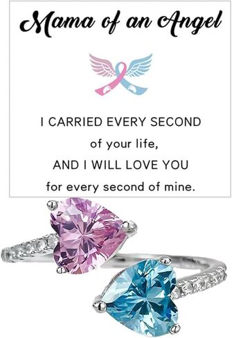 To My Mum-Mommy of an Angel Ring, Miscarriage Gifts for Mothers Pregnancy Loss Ring Mommy of an Angel Wing Rings Loss Memorial Sympathy Jewelry for Mom Women in Saudi Arabia