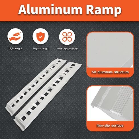 labwork 80 inch X 15 inch 1 Pair 2 Ramps Aluminum Ramps Trailer Ramps in Kuwait
