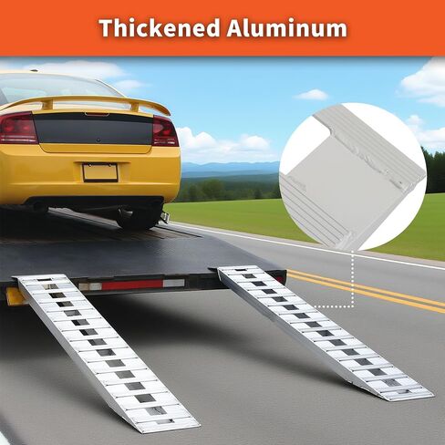 labwork 80 inch X 15 inch 1 Pair 2 Ramps Aluminum Ramps Trailer Ramps in Kuwait
