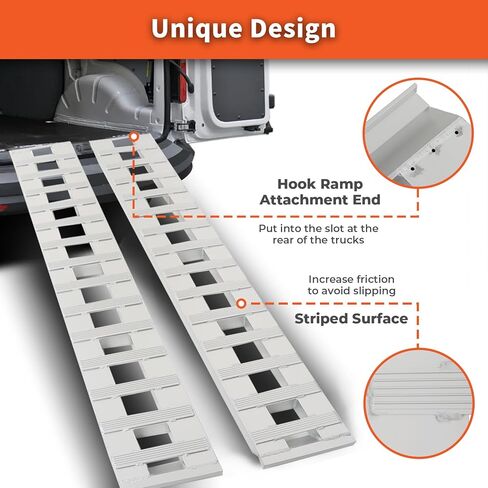 labwork 80 inch X 15 inch 1 Pair 2 Ramps Aluminum Ramps Trailer Ramps in Kuwait