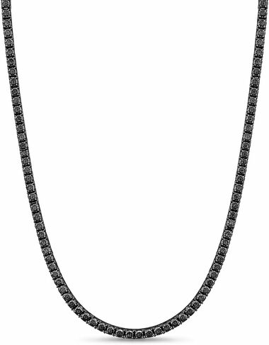 GLD Micro Tennis Chain for Men and Women - Gold-Plated Tennis Chain with Premium Storage Travel Pouch - Snatch-Proof Clasp, Sweat-Proof, Fade-Resistant - Lifetime Quality, Designed in Miami in Kuwait