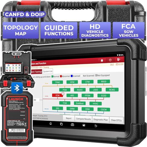 LAUNCH X431 PRO3 APEX، الماسح الضوئي التشخيصي، خريطة الطوبولوجيا، الترميز عبر الإنترنت، شاحنة HD، CAN FD وDoIP، دليل وظائف الماسح الضوئي للسيارة، FCA وRenault SGW، أكثر من 50 أداة فحص للخدمات، أداة تشخيص النظام بالكامل in Saudi Arabia