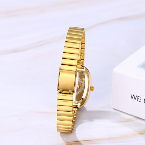 OIDEA Oval Watches for Women: Ultra-Thin Analog Quartz Wrist Watches Gold Tone Stainless Steel Strap Elegant Ladies Watch Casual Business Dress Bracelet Watch in Saudi Arabia